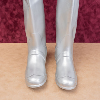 Hunter Women Original Cosmic Silver Glitter Rain Wellies Knee Boots 8US EUR39