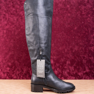 Vince Camuto Women Jorshie Black Leather Wide Calf Riding Tall Boots sz 6