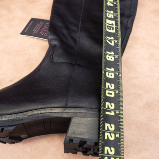 Vince Camuto Women Jorshie Black Leather Wide Calf Riding Tall Boots sz 6