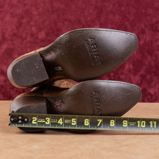 Ariat Women Casanova Brown Leather Cowboy Western Zip Pull-on Tall Boots sz 10