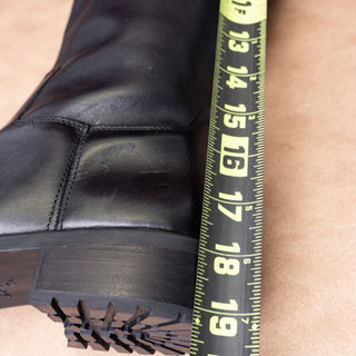 Sam Edelman Women Drina Wide Fit Black Leather Equestrian Riding Tall Boots 7.5