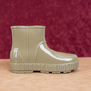 UGG Women Drizlita Slip-on Green Rubber Rain Short Ankle Boots sz 8