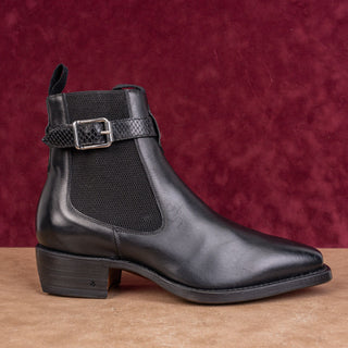 John Varvatos Mens Walker Buckle Chelsea Italian leather Slip Ankle Boots sz 10