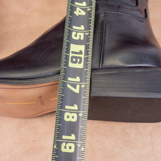 Dolce Vita Women Black Leather Zip Fashion Flat Riding Knee Boots sz 7.5