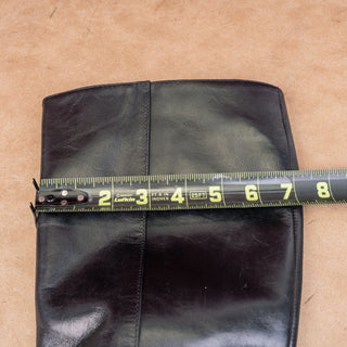 Dolce Vita Women Black Leather Zip Fashion Flat Riding Knee Boots sz 7.5