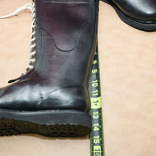 Ilse Jacobsen Women Tall Wide Calf Rain Black Rubber Boots Size 7US EUR38