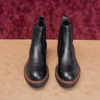 Caslon Women Miller Black Leather Water Resistant Fashion Chelsea Boots Sz 9