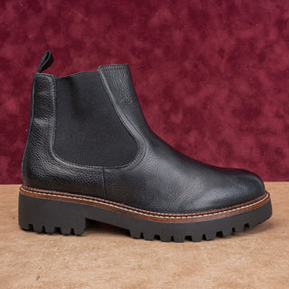 Caslon Women Miller Black Leather Water Resistant Fashion Chelsea Boots Sz 9