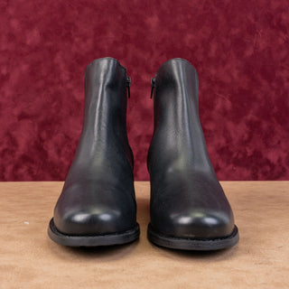 David Tate Women Lago Black Leather Zip Ankle Dress Office Boots sz 8