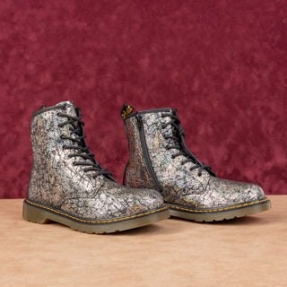 Dr Martens Unisex 1460 Y Sparkle Metallic 8-Eyelet Lace-up Combat Boots M6 W7