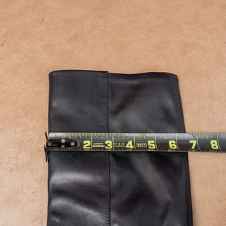 Sam Edelman Women Clive Black Leather Zip Riding Square Toe Knee Boots sz 7