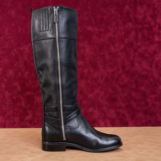Michael Kors Women Preston Black Leather Biker Moto Boots size 5M