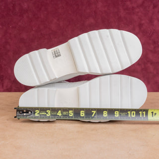 Stuart Weitzman Wmn Croc Print White Leather Platform Ankle Chelsea Boots sz 11