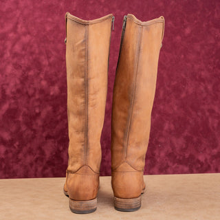 Frye Women Melissa Button Zip Brown Leather Equestrian Classic Riding Boots sz 9