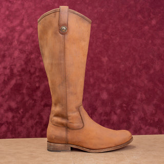 Frye Women Melissa Button Zip Brown Leather Equestrian Classic Riding Boots sz 9
