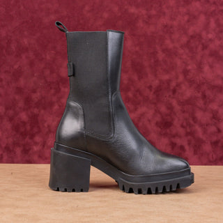 AllSaints Women Skarlet Leather Platform Gothic Grunge Ankle Boots sz 6US EUR36