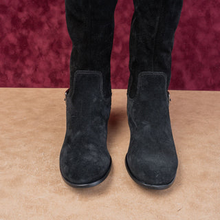 La Canadienne Saint Women Stretch Black Leather Knee Riding Equestrian Boots 8.5