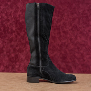 La Canadienne Saint Women Stretch Black Leather Knee Riding Equestrian Boots 8.5