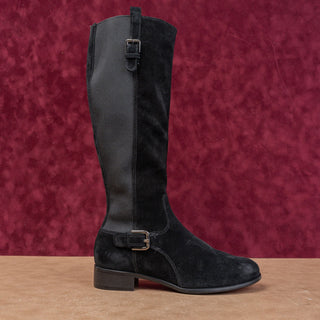 La Canadienne Saint Women Stretch Black Leather Knee Riding Equestrian Boots 8.5