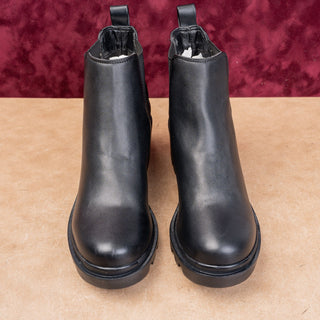 Steve Madden Women Festival Party Night Y2k Chelsea Black Leather Boots sz 9.5