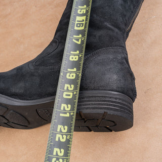 Born Women Borman OTK Boho Cottage Black Back Zip Suede Waterproof Boots sz 9.5