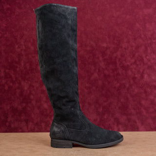 Born Women Borman OTK Boho Cottage Black Back Zip Suede Waterproof Boots sz 9.5