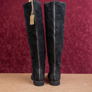 Born Women Borman OTK Boho Cottage Black Back Zip Suede Waterproof Boots sz 9.5