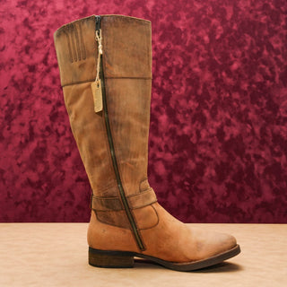 Born Women Braydon Brown Wide Calf Distress Leather Farm Riding Boots sz 11