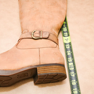 Born Women Braydon Brown Wide Calf Distress Leather Farm Riding Boots sz 11
