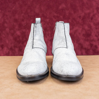 Milwaukee 1000 Mile Men White Distress Leather Welt Construction Ankle Boots 9