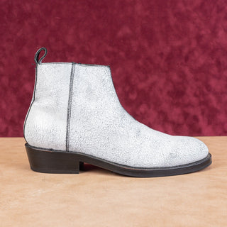 Milwaukee 1000 Mile Men White Distress Leather Welt Construction Ankle Boots 9