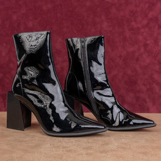 Jeffrey Campbell Siren Y2K Patent Leather Pointy Toe Fashion Boots Sz 9.5