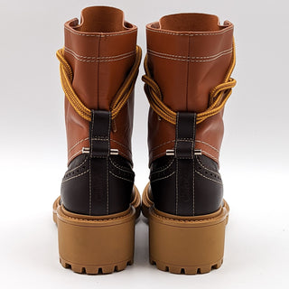 Chloe Women Franne Bicolor Wing-Tip Hiking Boots size 5-5.5US EUR 36