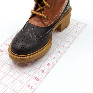 Chloe Women Franne Bicolor Wing-Tip Hiking Boots size 5-5.5US EUR 36