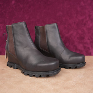 Sorel Women Joan Of Artic Wedge III Waterproof Brown leather Boots sz 9