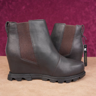 Sorel Women Joan Of Artic Wedge III Waterproof Brown leather Boots sz 9