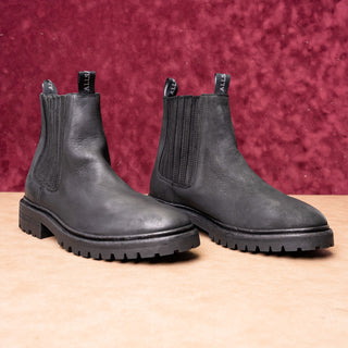 AllSaints Men Nobel Two Chelsea Black Leather Chelsea Ankle boots sz 8US EUR41