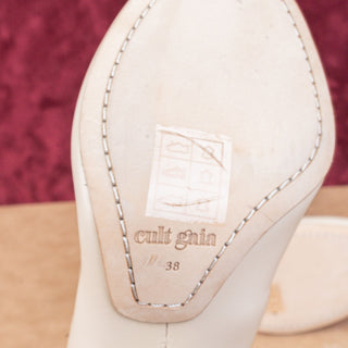 Cult Gaia Women Ryan Circle Stacked Heel Fashion Zip Ankle Boots sz 7.5US EUR38