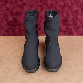 Ron White Women Black Fabric Fashion Festival Party Ankle Boots sz 9.5US EUR40