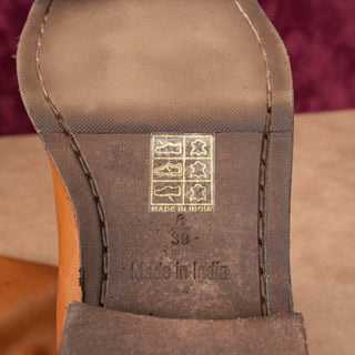 Free People Women Everly Tan Brown Leather Riding Tall Knee Boots sz 8US EUR39