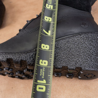 Timberland Women Amston Earthkeepers Black Nubuck Wedge Lined Boots sz 6.5