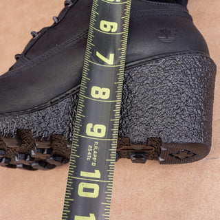Timberland Women Amston Earthkeepers Black Nubuck Wedge Lined Boots sz 6.5