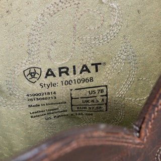 Ariat Women Heritage Brown Leather Western Cowboy Mid Calf Boots sz 7