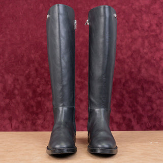 Aerosoles Women Trapani Black Fabric Comfortable Zip Riding Knee Boots sz 7