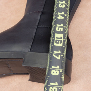 Aerosoles Women Trapani Black Fabric Comfortable Zip Riding Knee Boots sz 7