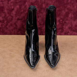Jeffrey Campbell Siren Y2K Patent Leather Pointy Toe Fashion Boots Sz 8.5