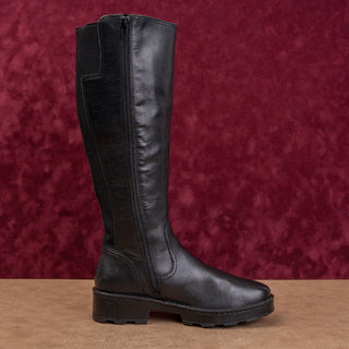 Born Women Gabriella Farm Black Leather Urban Riding Western Knee Boots size 7.5