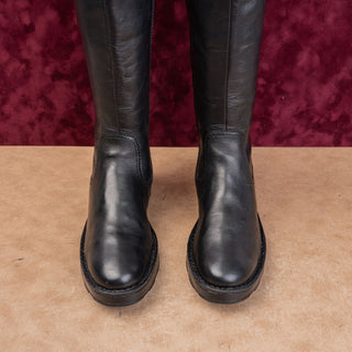 Born Women Gabriella Farm Black Leather Urban Riding Western Knee Boots size 7.5