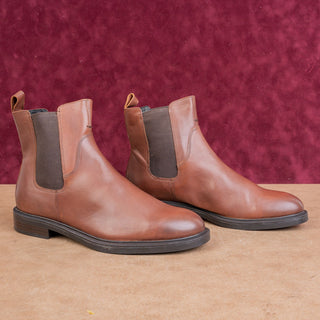 Vagabond Women Brown Leather Slip-on Ankle Fashion Chelsea Boots Sz 9US EUR39