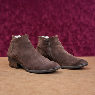 Josef Seibel Women Daphne Brown Western Suede Zip Stud Boots sz 9-9.5US EUR40